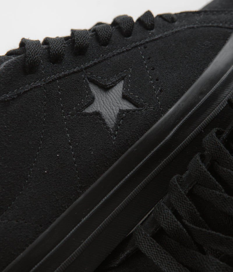 Converse One Star Pro Ox Shoes in Black and Black / Black / Black