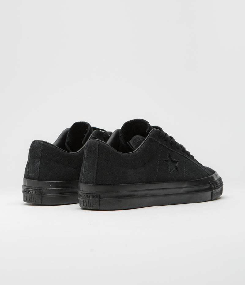 Converse One Star Pro Ox Shoes in Black and Black / Black / Black