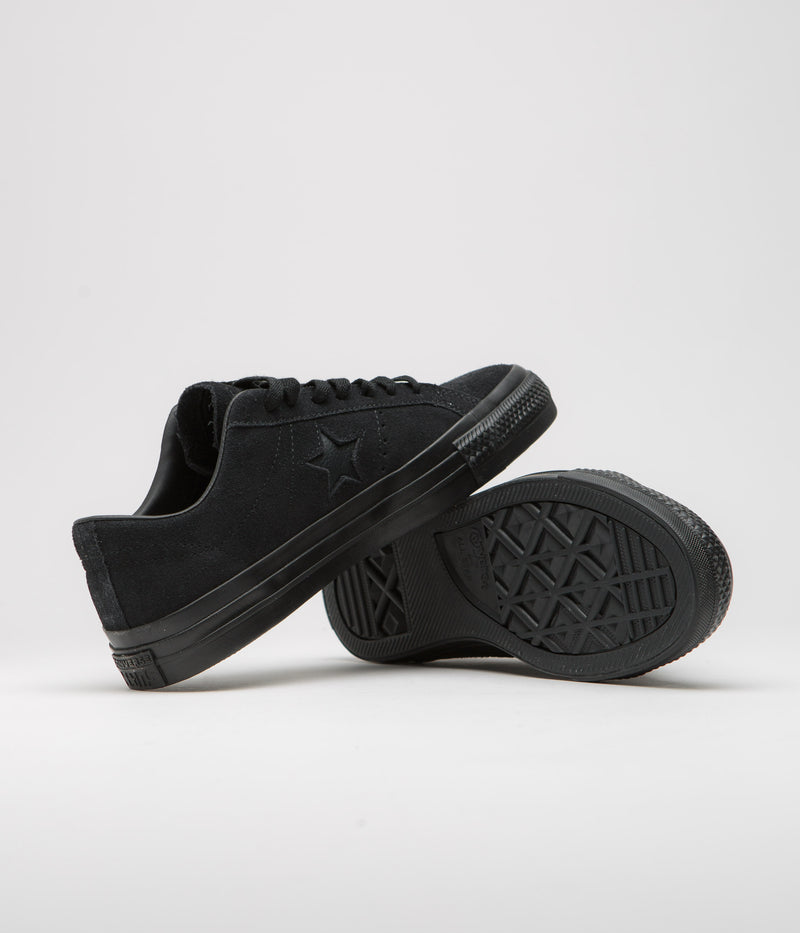 Converse One Star Pro Ox Shoes in Black and Black / Black / Black