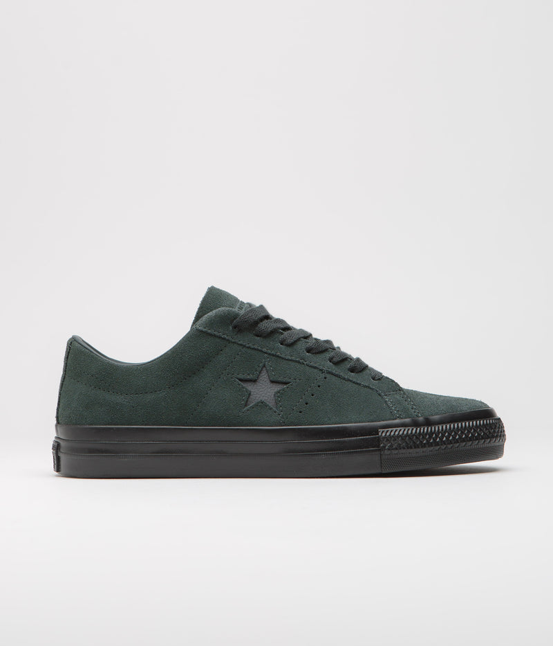 Converse One Star Pro Ox Shoes in Secret Pines and Black / Black