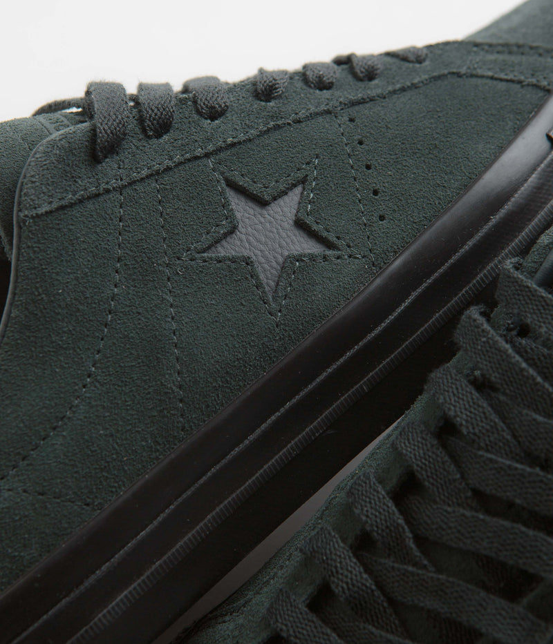 Converse One Star Pro Ox Shoes in Secret Pines and Black / Black