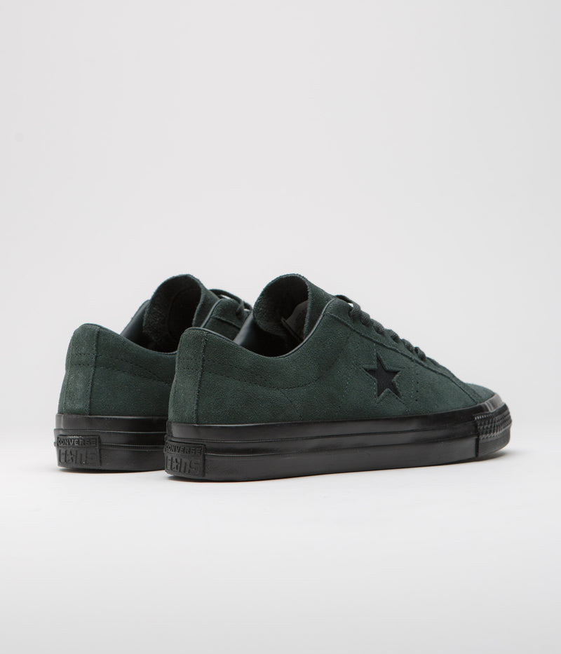 Converse One Star Pro Ox Shoes in Secret Pines and Black / Black