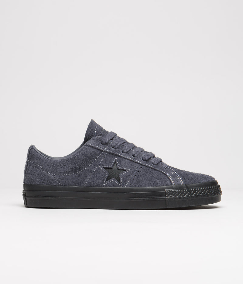Converse One Star Pro Shaggy Suede Shoes in Dark Moth and Dark Moth / Black