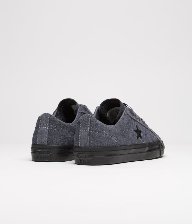 Converse One Star Pro Shaggy Suede Shoes in Dark Moth and Dark Moth / Black