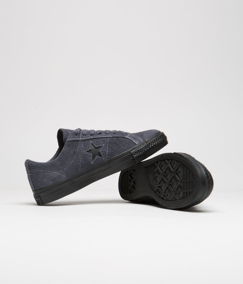 Converse One Star Pro Shaggy Suede Shoes in Dark Moth and Dark Moth / Black