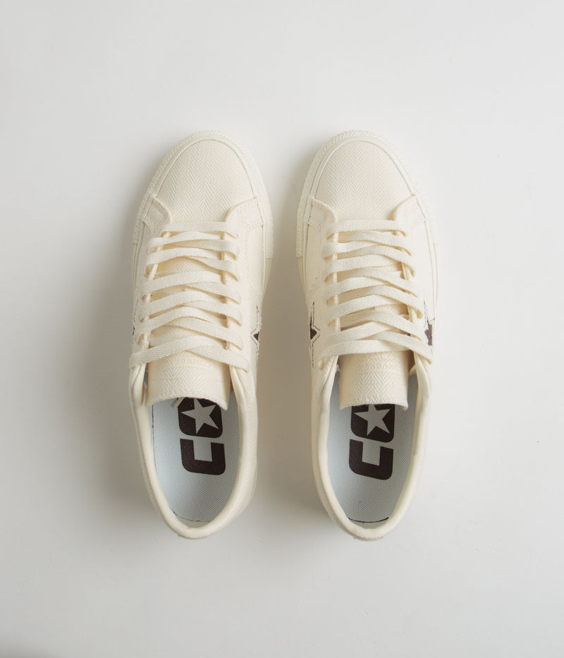 Converse One Star Pro Shoes in Egret and Fresh Brew / Egret