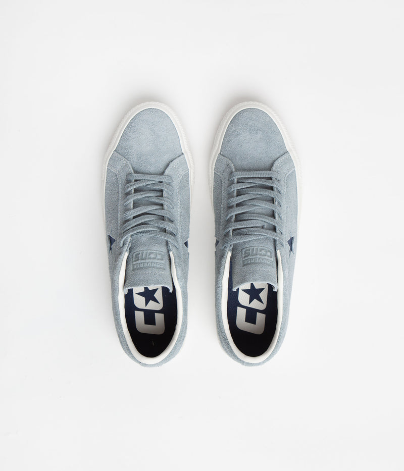 Converse One Star Pro Vintage Suede Ox Shoes in Tidepool Grey and Navy / Egret