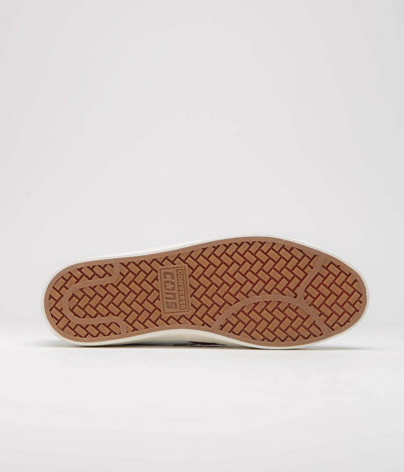 Converse PL Vulc Pro Ox Shoes in White and Deep Bordeaux / Egret