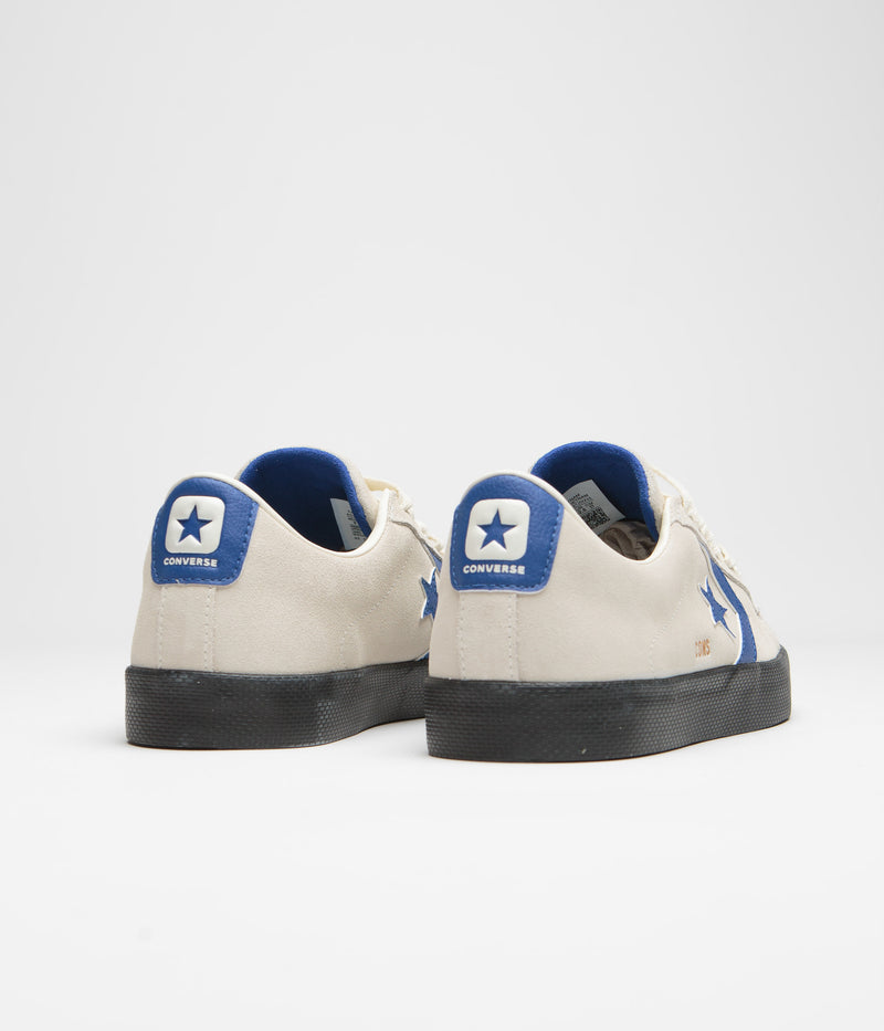 Converse Pro Leather Fall Tone Shoes in Egret and Blue / Black