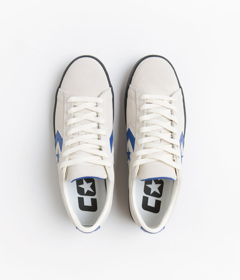 Converse Pro Leather Fall Tone Shoes in Egret and Blue / Black