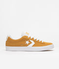Converse Pro Leather Summer Ox Shoes in Golden Sundial and White / White