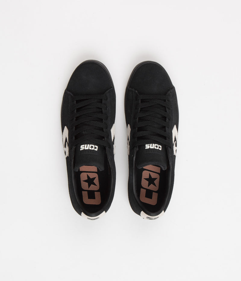 Converse Pro Leather Vulcanized Pro Ox Shoes in Black and Egret / Black