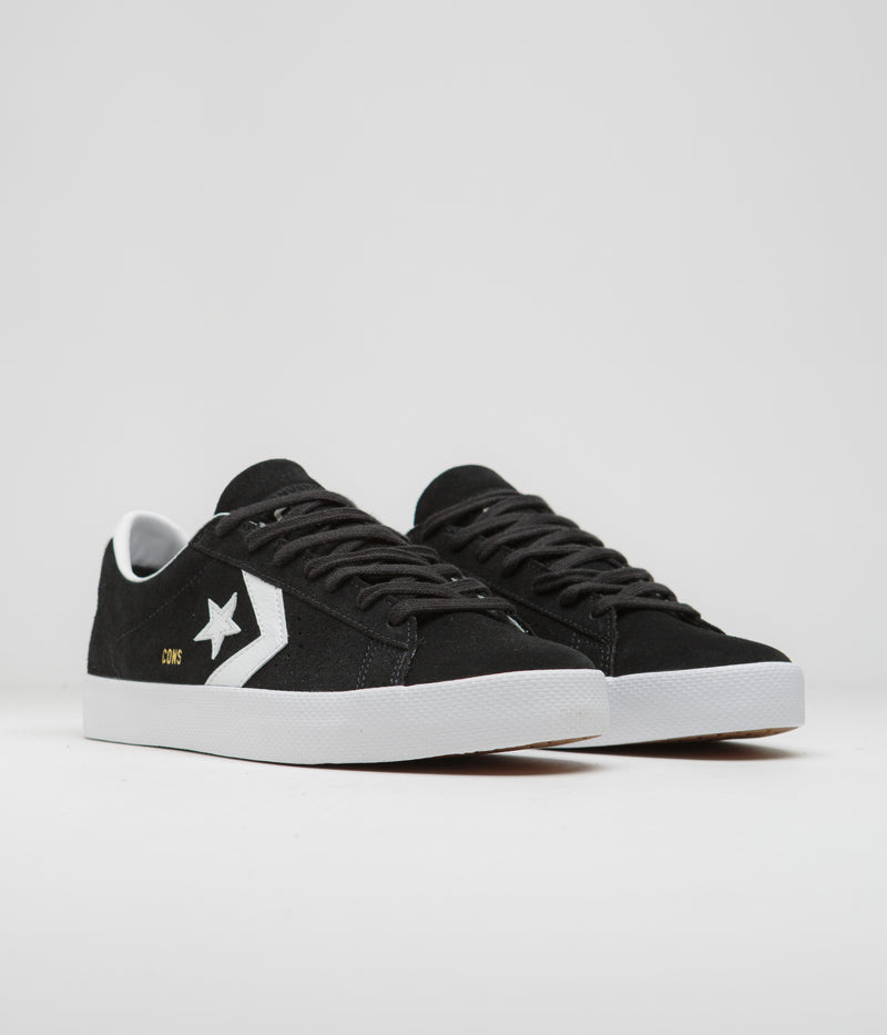 Converse Pro Leather Vulcanized Pro Ox Shoes in Black and White / White