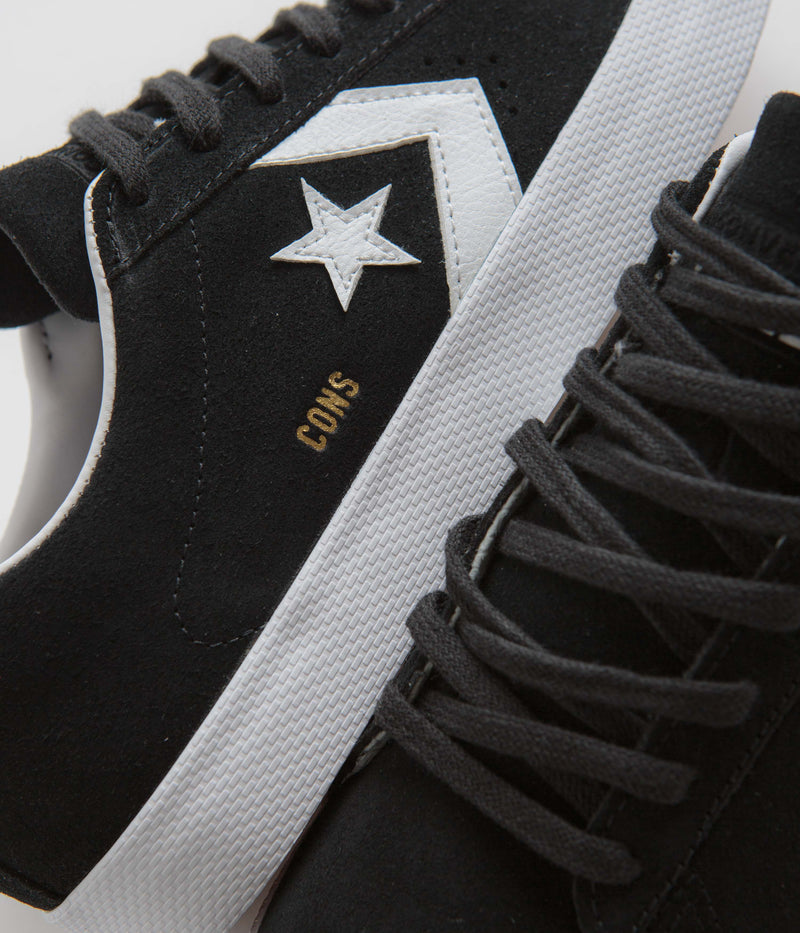 Converse Pro Leather Vulcanized Pro Ox Shoes in Black and White / White