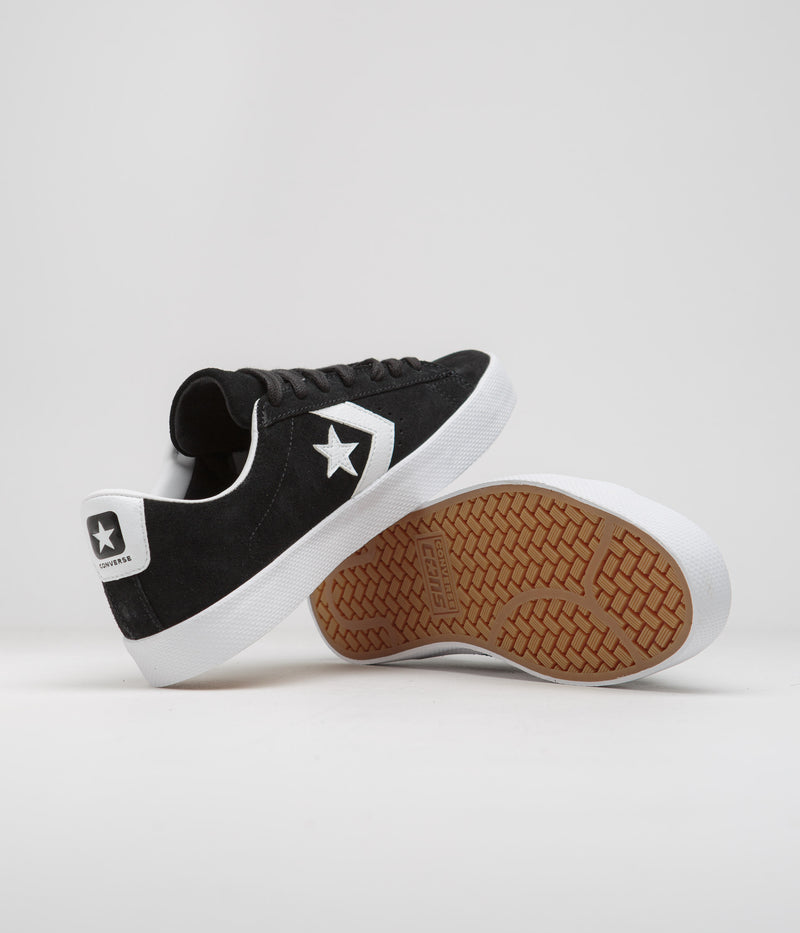 Converse Pro Leather Vulcanized Pro Ox Shoes in Black and White / White