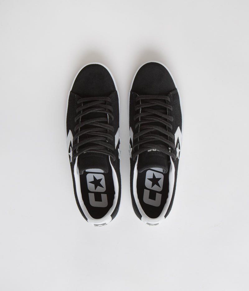 Converse Pro Leather Vulcanized Pro Ox Shoes in Black and White / White