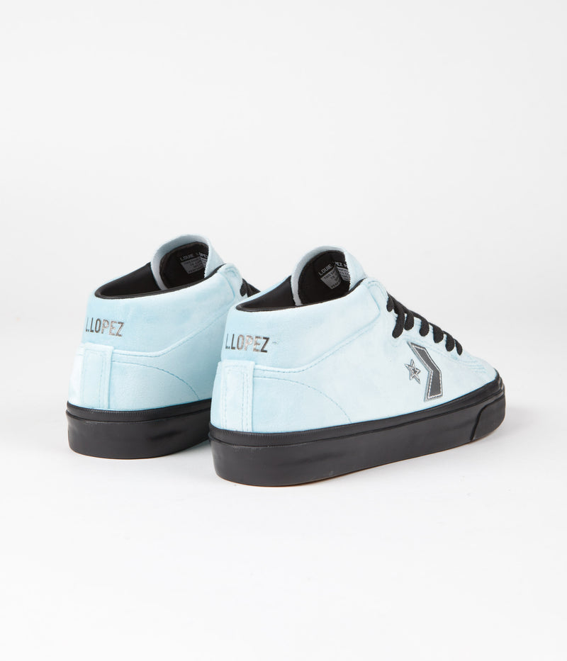 Converse x FA Louie Lopez Pro Mid Shoes in Cyan Tint and Black