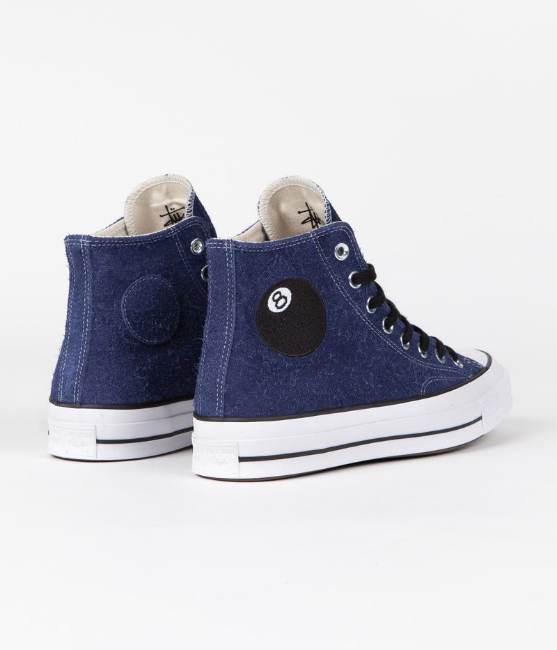 Converse x Stussy Chuck 70 Hi Shoes in Clematis Blue and White / Black