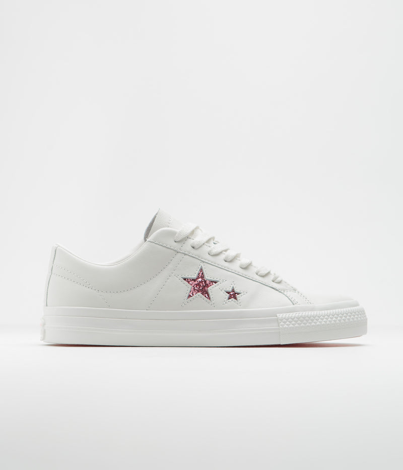 Converse x Turnstile One Star Pro Ox Shoes in White and Pink / White