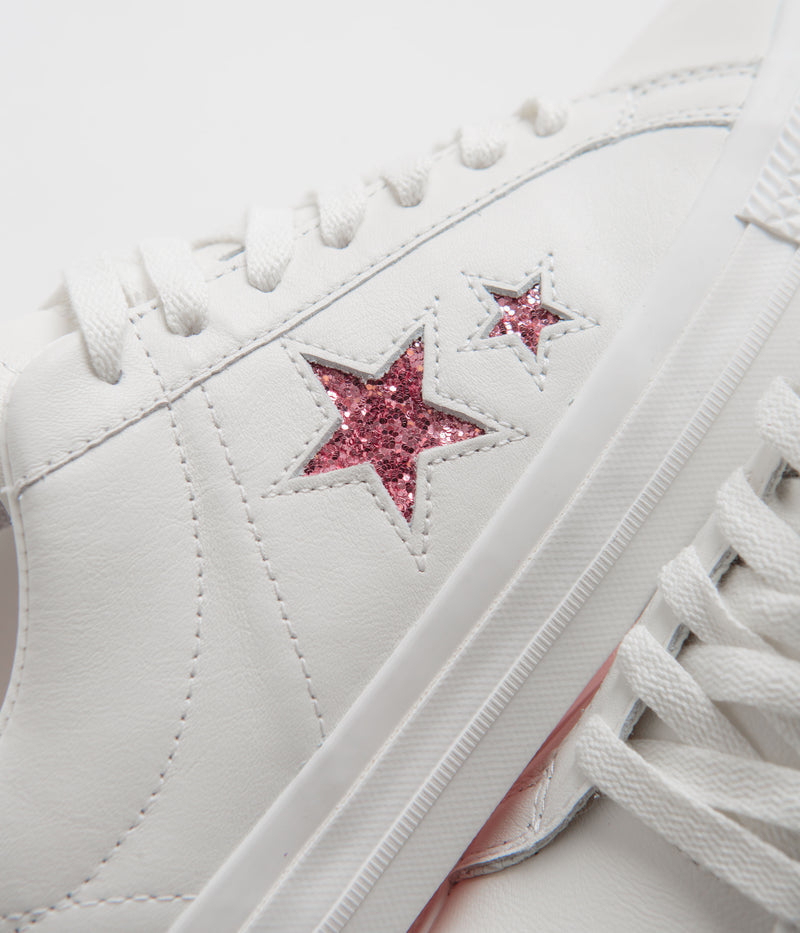 Converse x Turnstile One Star Pro Ox Shoes in White and Pink / White