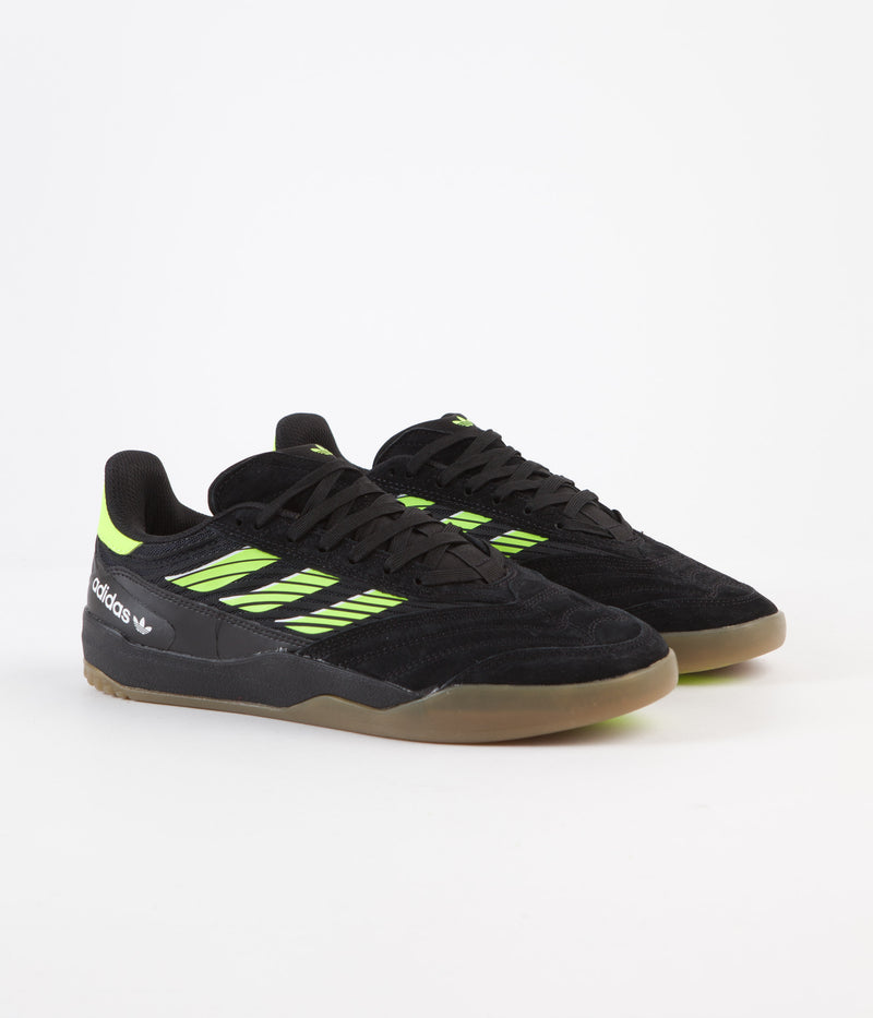 Adidas Copa Nationale Shoes in Core Black and Signal Green / Gum4