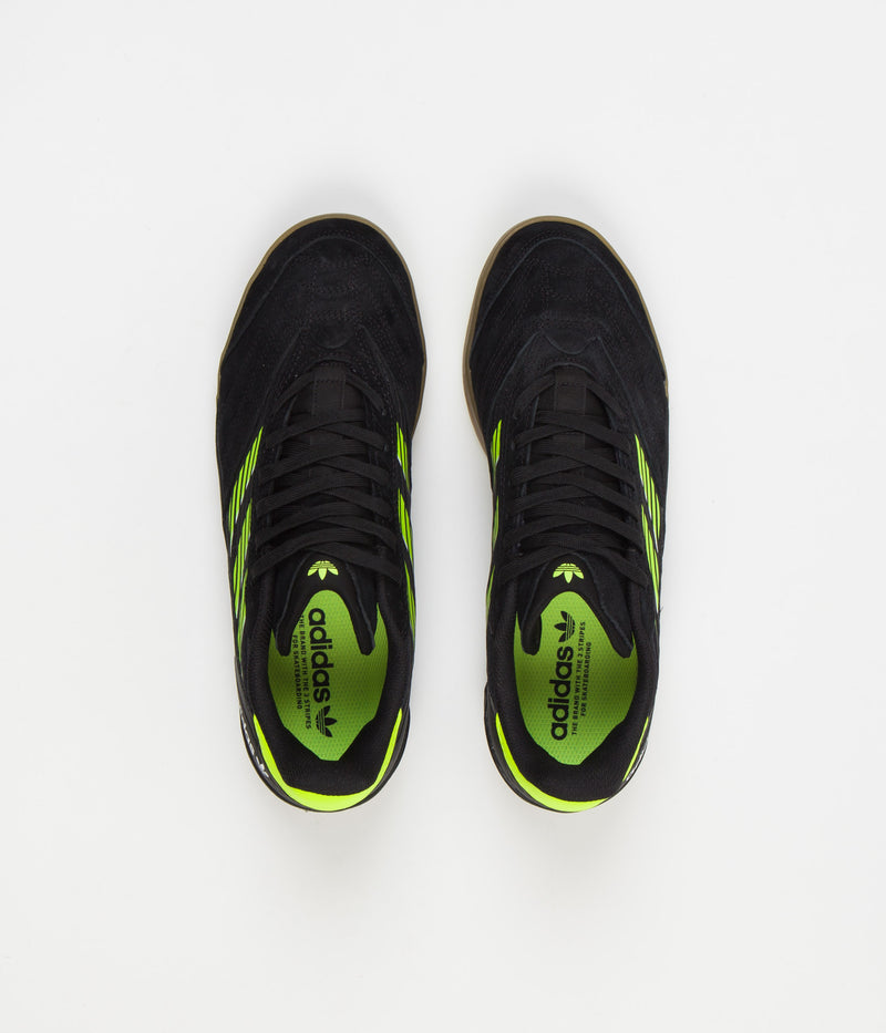 Adidas Copa Nationale Shoes in Core Black and Signal Green / Gum4