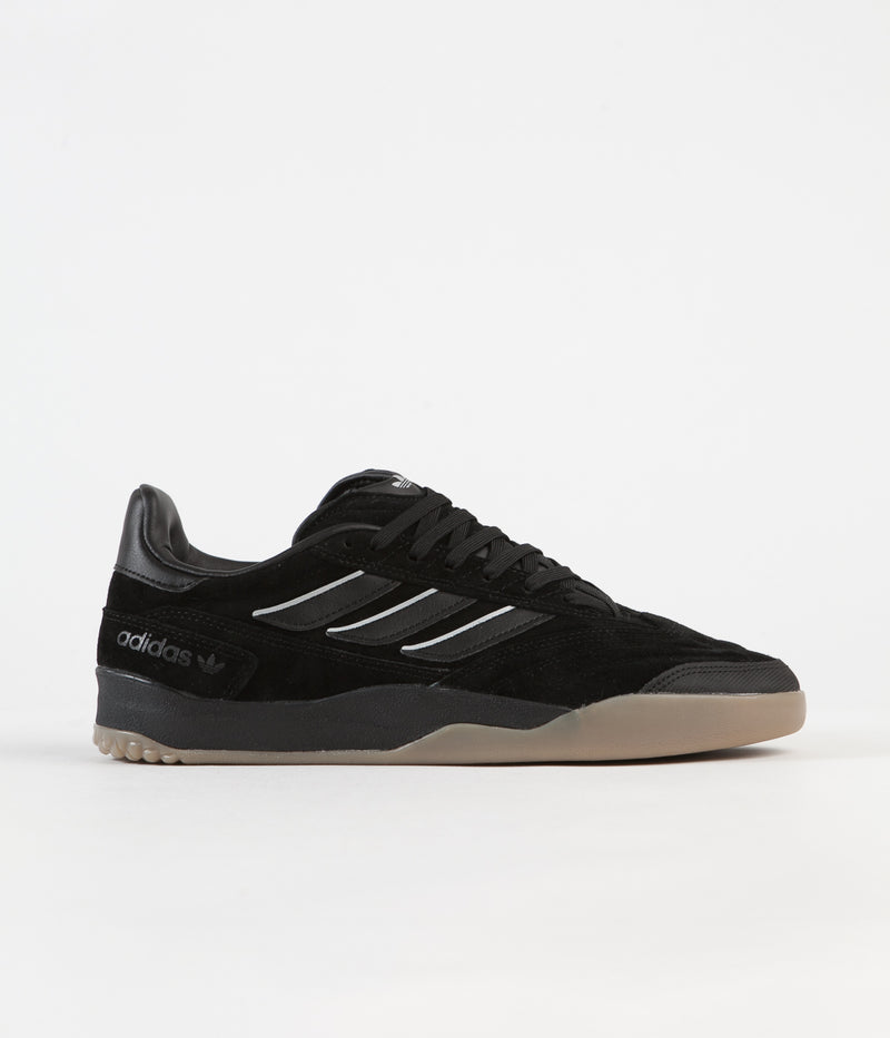Adidas Copa Nationale Shoes in Core Black and Silver Metallic / Gum M2