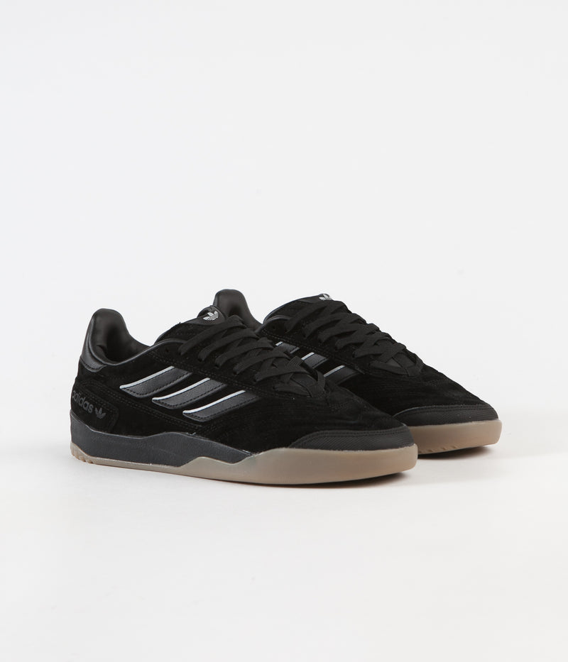 Adidas Copa Nationale Shoes in Core Black and Silver Metallic / Gum M2