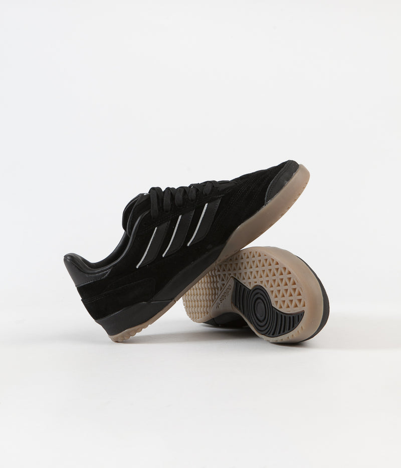 Adidas Copa Nationale Shoes in Core Black and Silver Metallic / Gum M2