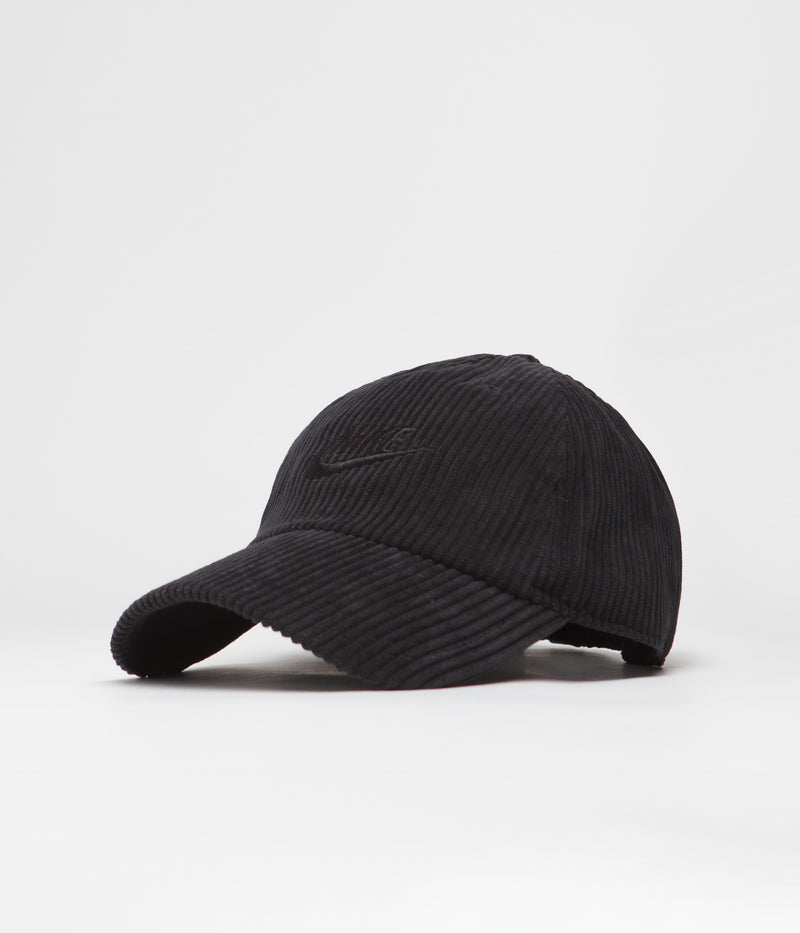 Nike Corduroy Club Cap in Black and Black