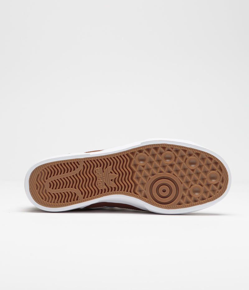 Adidas Court TNS Premiere Shoes in Brown and FTWR White / Crew Blue