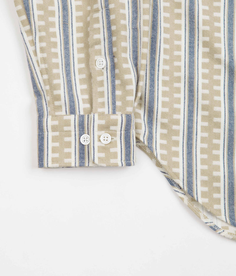Dancer Danssoni One Pocket Shirt in Sand and Blue Stripes