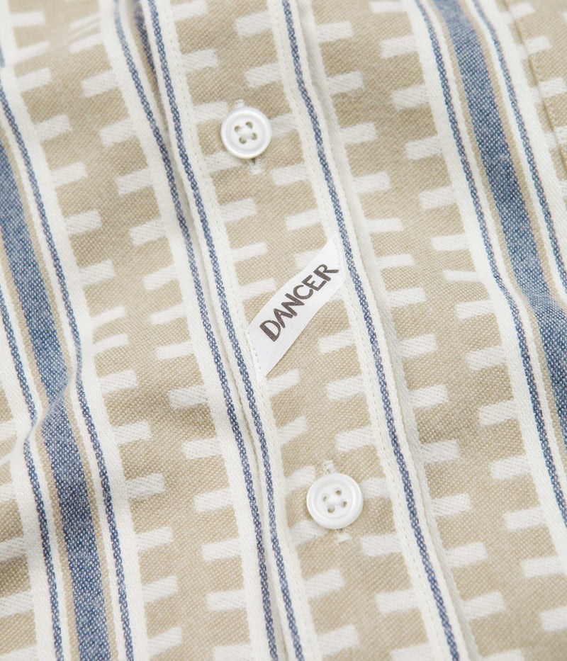 Dancer Danssoni One Pocket Shirt in Sand and Blue Stripes