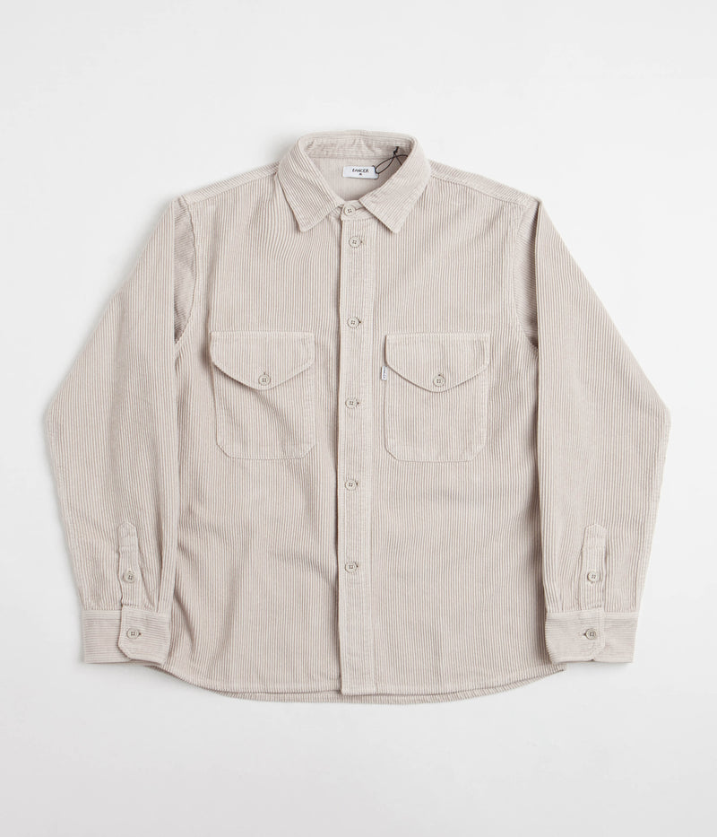 Dancer Double Pocket Overshirt in Oyster White