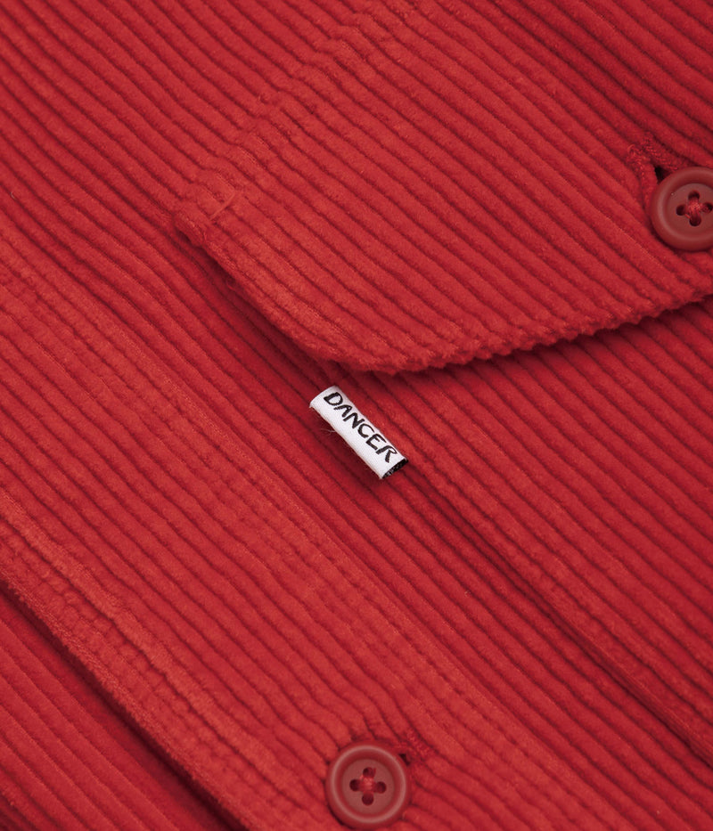 Dancer Double Pocket Overshirt in Red