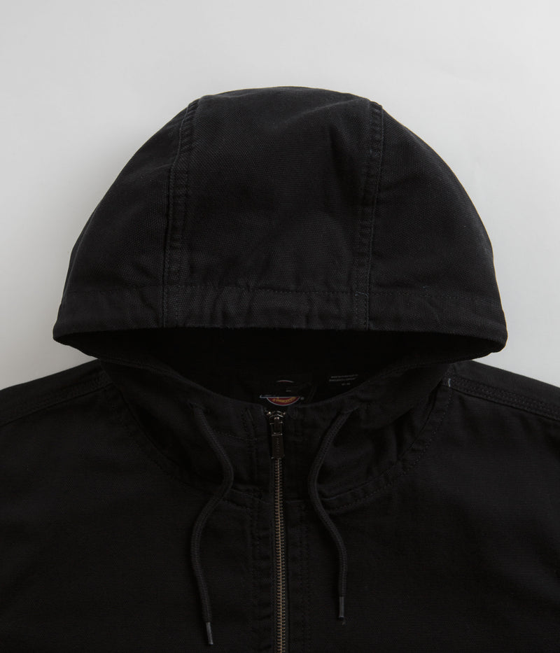 Dickies Duck Canvas Hooded Unlined Jacket in Black