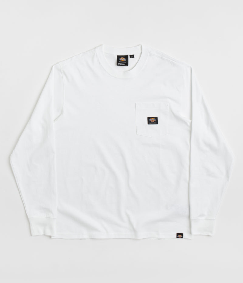 Dickies Mount Vista Pocket Long Sleeve T-Shirt in White
