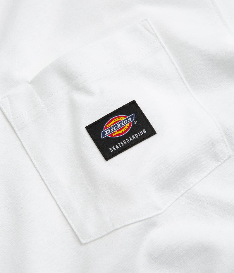 Dickies Mount Vista Pocket Long Sleeve T-Shirt in White