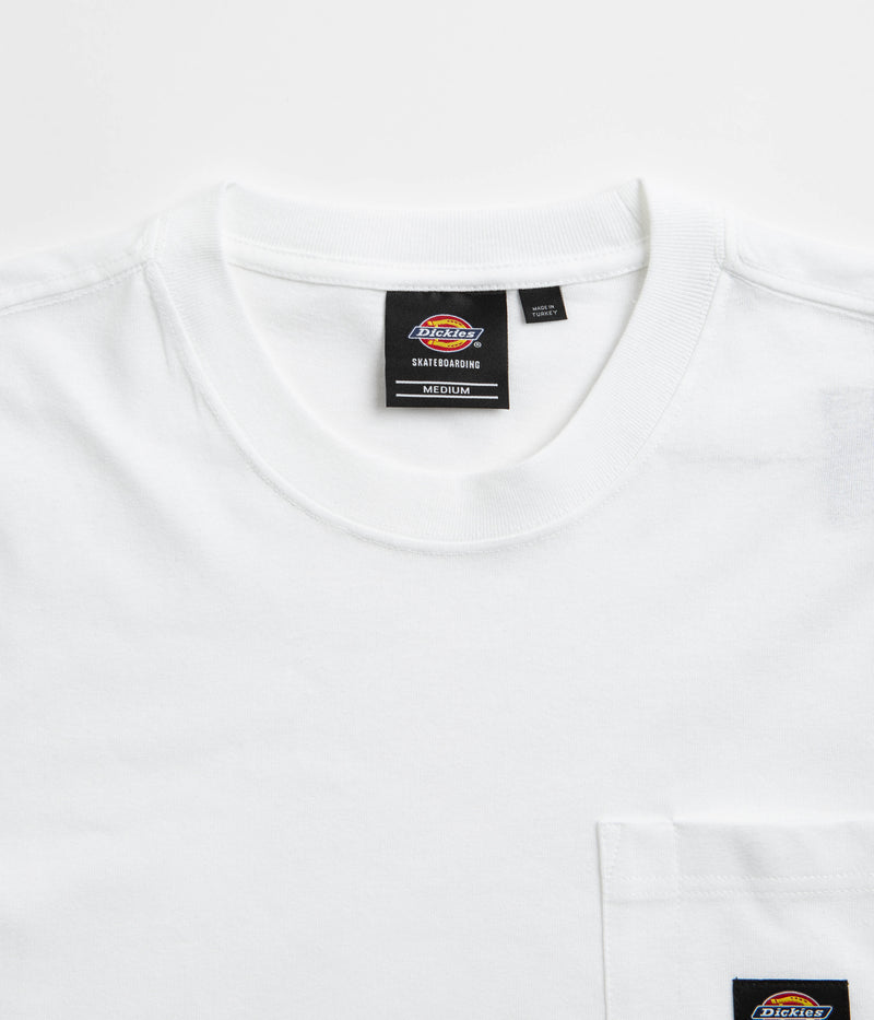 Dickies Mount Vista Pocket Long Sleeve T-Shirt in White