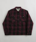 Dickies Sherpa Lined Sacramento Shirt in Maroon