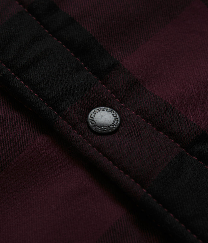 Dickies Sherpa Lined Sacramento Shirt in Maroon