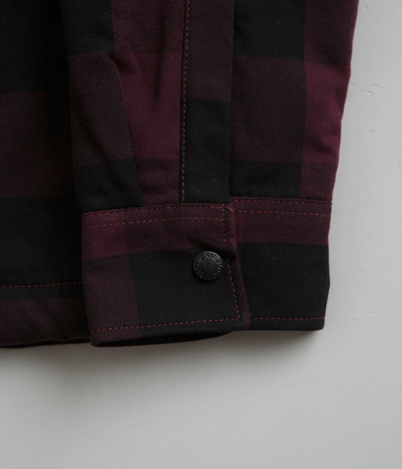 Dickies Sherpa Lined Sacramento Shirt in Maroon