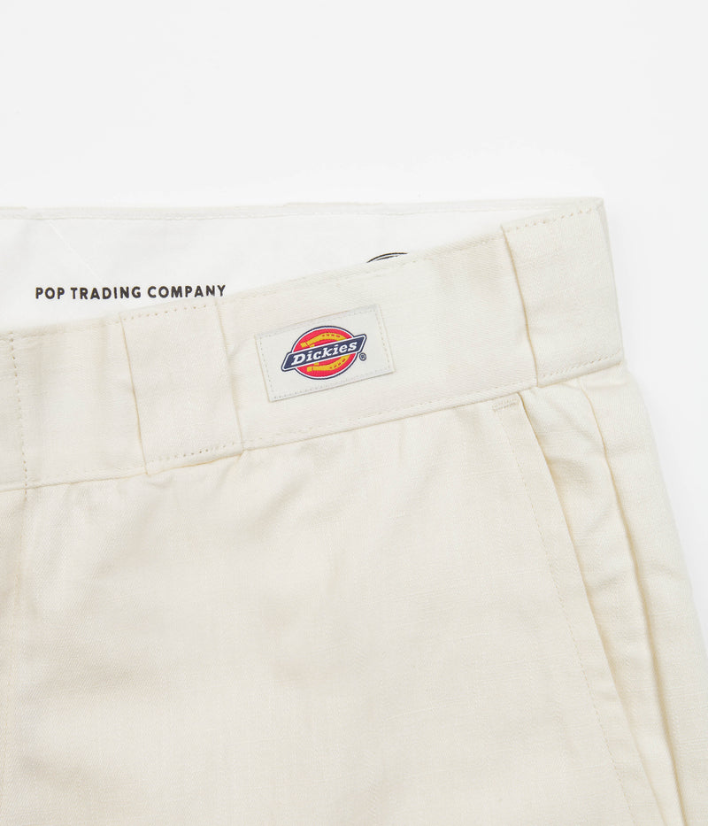 Dickies x Pop Trading Company Work Pants in Off White