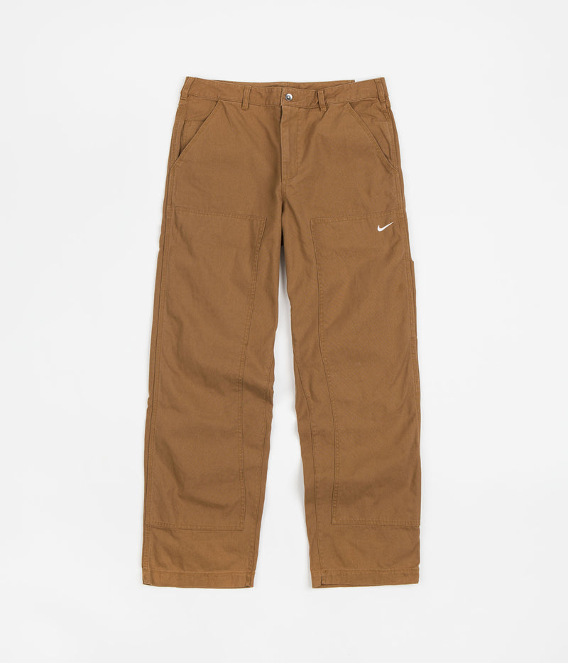 Nike Double Panel Unlined Pants in Ale Brown and White