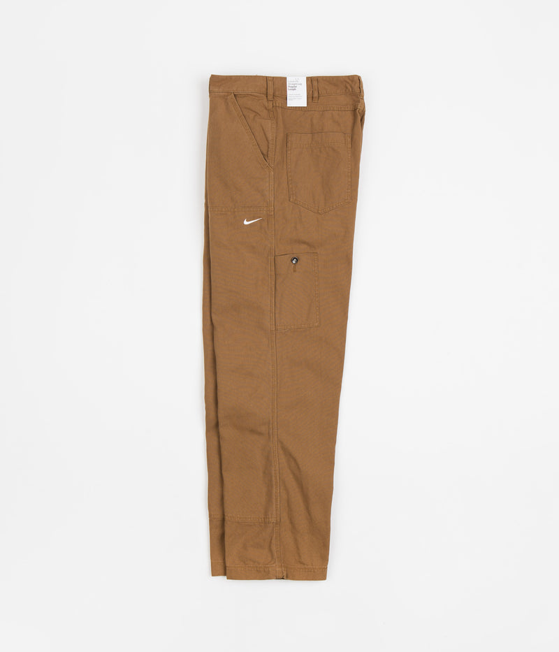 Nike Double Panel Unlined Pants in Ale Brown and White