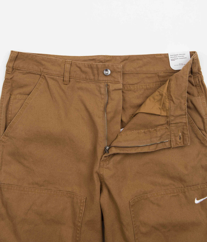Nike Double Panel Unlined Pants in Ale Brown and White