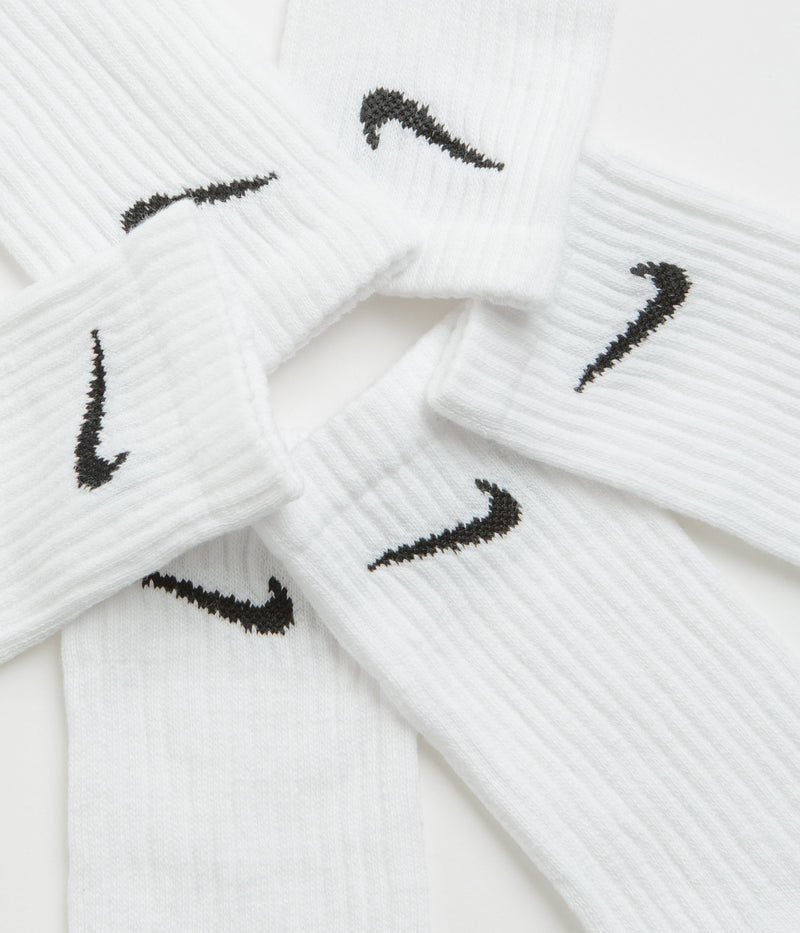 Nike Everyday Cushioned Training Crew Socks (3 Pair) in White and Black