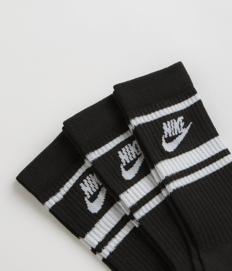 Nike Everyday Essential Crew Socks (3 Pair) in Black and White / Black