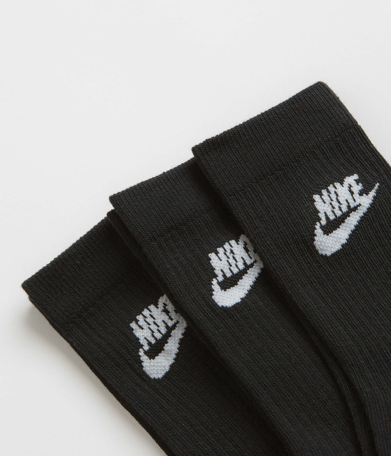 Nike Everyday Essential Crew Socks (3 Pair) in Black and White / White