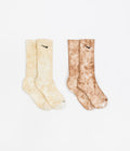 Nike Everyday Plus Tie-Dye Crew Socks (2 Pair) in Orange and Multi